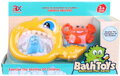 Rybář set síťka + 2 stříkací zvířátka do vany do vody 3 barvy plast