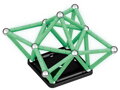 GEOMAG Glow 60 dílků ve tmě svítící Eko magnetická STAVEBNICE