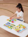 VIGA DŘEVO Vkládačka baby puzzle vkládací na desce zvířátka farma 7 dílků