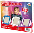 Tabulka světelná kreslicí set s fixy a hadříkem na baterie LED Světlo 3 barvy