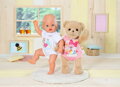 ZAPF BABY BORN Medvídek bílý obleček set s doplňky pro panenku PLYŠ