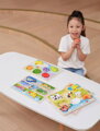 VIGA DŘEVO Vkládačka baby puzzle vkládací na desce zvířátka farma 7 dílků