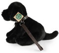 PLYŠ Pes labrador černý 25cm s vodítkem Eco-Friendly *PLYŠOVÉ HRAČKY*
