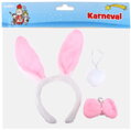 KARNEVAL Zajíc čelenka s ušima s doplňky 2 barvy *KARNEVALOVÝ DOPLNĚK*