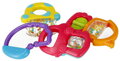 BAM BAM Baby chrastítko veselé set 3ks klipem pro miminko plast na kartě