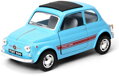 KINSMART Auto retro 1:24 Fiat 500 kov zpětný chod 13cm 4 barvy