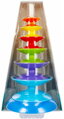 BAM BAM Baby Věž vzdělávací navlékací pyramida 35cm pro miminko plast