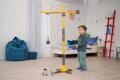 DICKIE RC Jeřáb Titan Crane věžový na vysílačku 2,4GHz na baterie Světlo