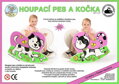 DŘEVO Houpací pes a kočka 2v1 dětské houpadlo 78x30,5x55cm