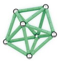 GEOMAG Glow 60 dílků ve tmě svítící Eko magnetická STAVEBNICE