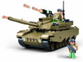 SLUBAN ARMY Bitevní tank M1 322 dílků + 2 figurky STAVEBNICE