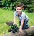LENA TRUXX 2 auto traktor se lžící funkční set s figurkou plast v krabici