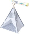 Stan dětský indiánské Teepee 120x120x150cm šedý s oknem