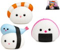 Squishy Sushi kamarádi set 3 mačkací antistresové Kawaii figurky