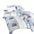 Dadka Povlečení satén Flér šedomodrá 220x220, 2x70x90 cm