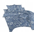 Dadka Povlečení krep Snowflakes šedomodré 200x200, 2x70x90 cm