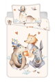 Jerry Fabrics Povlečení do postýlky Zvířátka Woodland baby 100x135, 40x60 cm