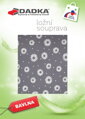 Dadka Povlečení bavlna Anežka bílá na tmavě šedém 200x220, 2x70x90 cm