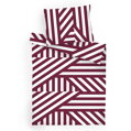 Dadka Povlečení bavlna Zebra bordó 240x200, 2x70x90 cm