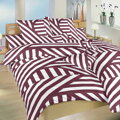 Dadka Povlečení bavlna Zebra bordó 240x200, 2x70x90 cm