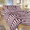 Dadka Povlečení bavlna Zebra bordó 240x220, 2x70x90 cm