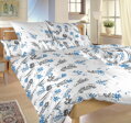 Dadka Povlečení krep Agáta denim na bílém 200x220, 2x70x90 cm