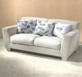 Dadka Povlečení krep Agáta denim na bílém 200x220, 2x70x90 cm