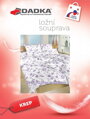Dadka Povlečení krep Kvítí fialové na bílém 200x200, 2x70x90 cm