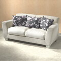 Dadka Povlečení krep Kvítí na šedém 240x220, 2x70x90 cm