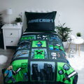 Jerry Fabrics Povlečení bavlna Minecraft Survival Mode 140x200, 70x90 cm
