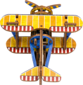 WOODEN CITY 3D puzzle Dvouplošník Limitovaná edice 65 dílů