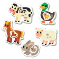 EDUCA Baby puzzle Zvířátka na farmě s mláďaty 5v1 (2-4 dílky)