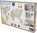 WOODEN CITY Dřevěná mapa se zvířátky velikost L (83x55cm)