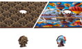 WOODEN CITY Dřevěné puzzle Klidné cestování 2v1, 600 dílků EKO