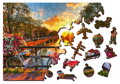 WOODEN CITY Dřevěné puzzle Kola v Amsterdamu 2v1, 150 dílků EKO