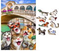 WOODEN CITY Dřevěné puzzle Koťata v Benátkách 2v1, 75 dílků EKO