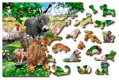 WOODEN CITY Dřevěné puzzle Školka na farmě 2v1, 300 dílků EKO
