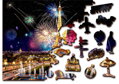 WOODEN CITY Dřevěné puzzle Noční Paříž 2v1, 300 dílků EKO
