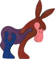 FAUNA Dřevěné puzzle Osel velký