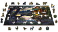 WOODEN CITY Dřevěné puzzle Večer v domě u jezera 2v1, 505 dílků EKO