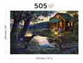 WOODEN CITY Dřevěné puzzle Večer v domě u jezera 2v1, 505 dílků EKO