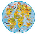 GOKI Kulaté puzzle Svět XXL 49 dílků