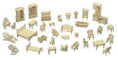 WOODEN TOY , WCK 3D puzzle Mini nábytek