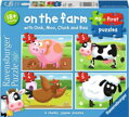 RAVENSBURGER Moje první puzzle: Na farmě 4v1 (2,3,4,5 dílků)