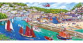 GIBSONS Panoramatické puzzle Přístav Looe, Cornwall 636 dílků