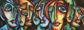 ART PUZZLE Panoramatické puzzle Tváře 1000 dílků