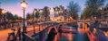 RAVENSBURGER Panoramatické puzzle Večer v Amsterdamu 1000 dílků