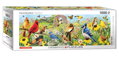 EUROGRAPHICS Panoramatické puzzle Zahradní ptáci 1000 dílků