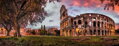 RAVENSBURGER Panoramatické puzzle Západ slunce nad Koloseem, Itálie 1000 dílků