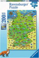 RAVENSBURGER Puzzle Barevná mapa Německa XXL 200 dílků